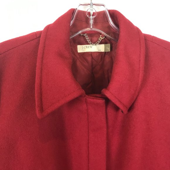 USED Size Large J. Crew Wool Blend Full Zip Coat - Picture 2 of 4